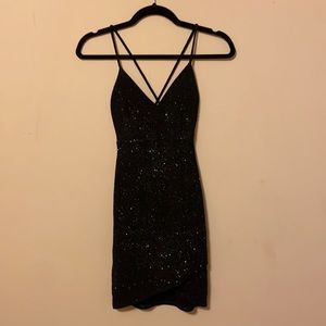 Black sparkly bodycon Windsor dress